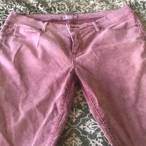 Free People pink Roller crop corduroy pants
